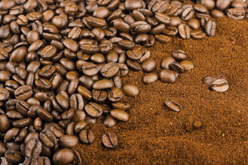 Coffee grains, can be use as background