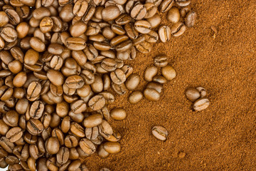 Coffee grains, can be use as background