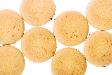 Some cookies isolated on a white background.