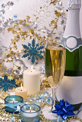 Champagne and candles