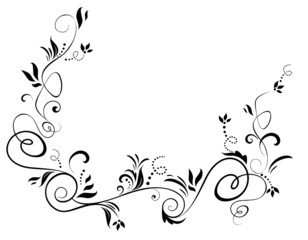 Floral black border
