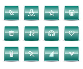 Simple icons isolated on white - Set 2