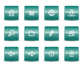 Simple icons isolated on white - Set 1