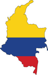 Obraz premium carte colombie