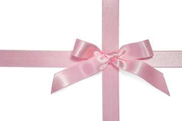 pink cross ribbon with bow