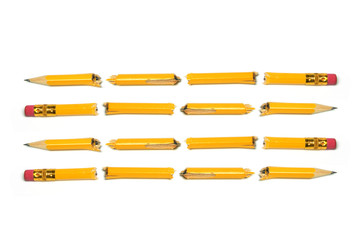 Fototapeta premium Broken Pencil Pieces