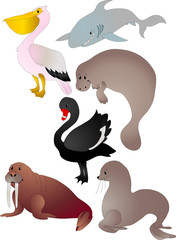 Cartoon animals vector