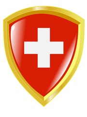 Golden emblem of Switzerland