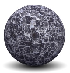 3d grey sphere isolated on white,ideal for 3D symbols