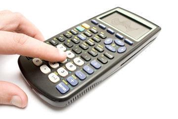 isolated graphic calculator in a white background