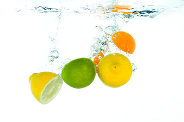 Fruit falling into water