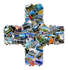 All over the world photo font + with 210 original pictures