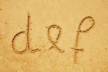 set of sand fonts