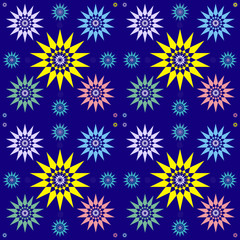 Multicolor seamless Stars pattern