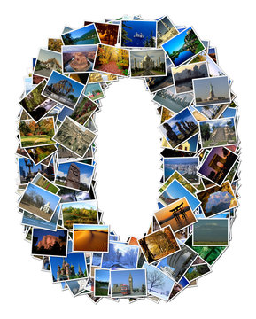 All over the world photo font 0 with 210 original pictures