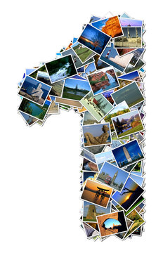 All over the world photo font 1 with 210 original pictures