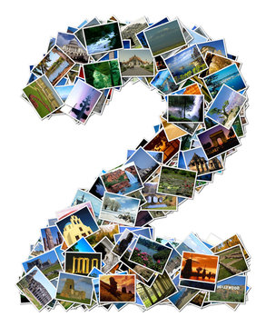 All over the world photo font 2 with 210 original pictures