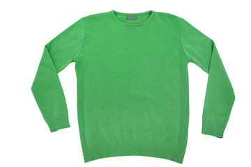 green sweater isolated