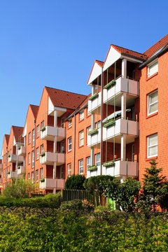 Wohnhaus, Mehrfamilienhaus, Balkone, Deutschland