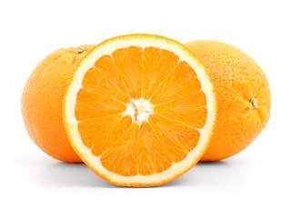 ripe orange isolated