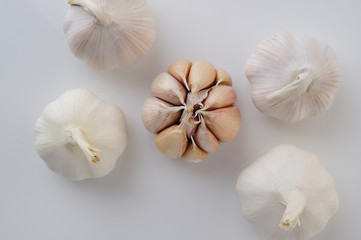 garlic on white