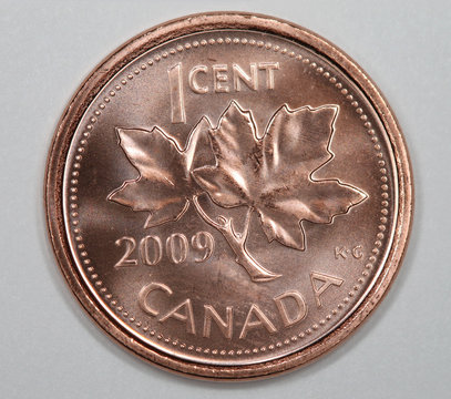 Close-up Of 2009 Canadian Penny