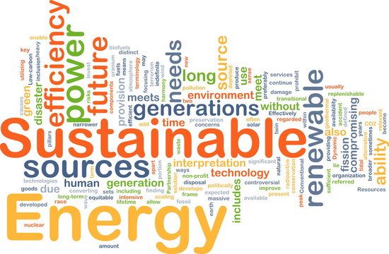 Sustainable energy background concept