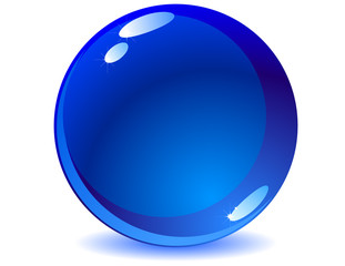 blue shiny ball