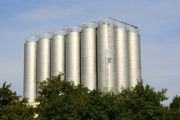 Silo der Chemieindustrie
