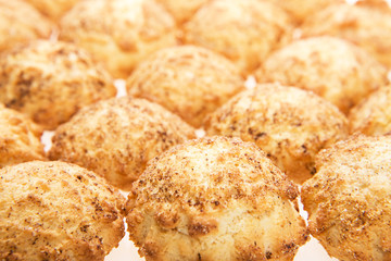 Cookie heap close up background.