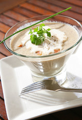 Potage aux champignons