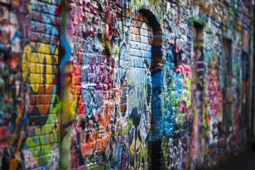 Peel and stick wall murals Graffiti Colorful graffiti wall