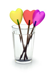 Lollipops in tumbler