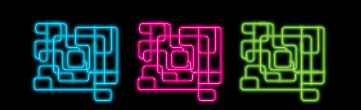 Neon abstract lines