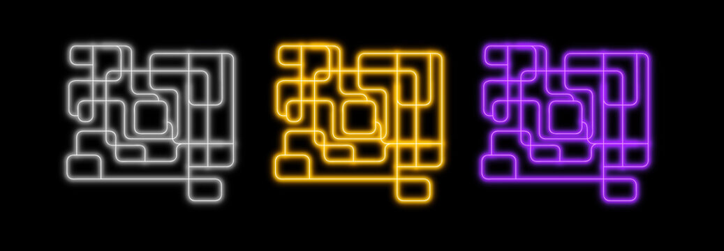Neon abstract lines