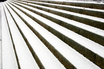 marches sous la neige