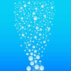 water drops on blue background