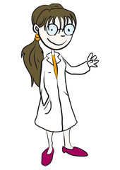 mujer doctora maestra profesora