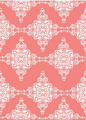 pink and white curled symmetrical background