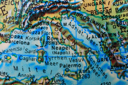 Rom Italien Mittelmeer Globus Landkarte