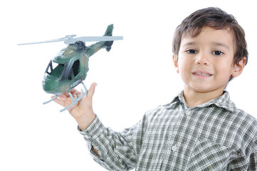 Kid with helicopter