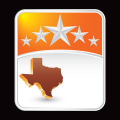 texas state under orange star background