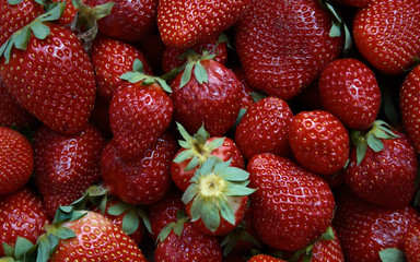 Picture with tasty and ripe strawberry