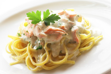 Taglioline with Salmon
