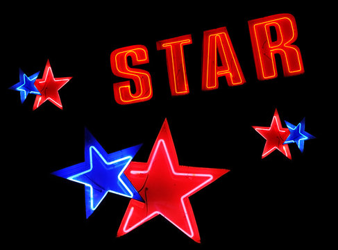 neon star sign elements