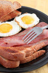 Bacon and eggs breakfast