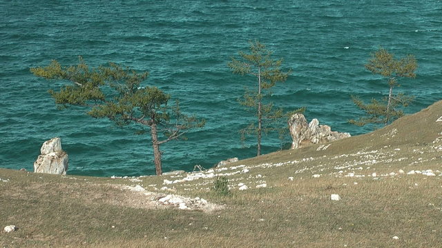 Olkhon island on Baikal lake. Cape Burhan