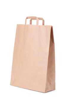 Brown paper bag with handles