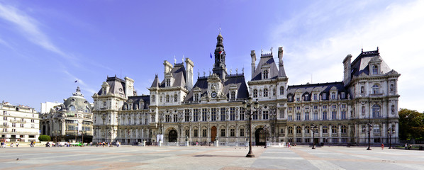 Town hall of Paris - obrazy, fototapety, plakaty