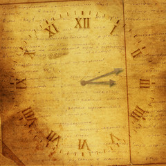 Old grunge paper with writing calligraphic handwriting